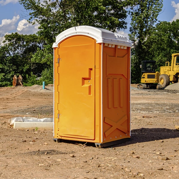 how often are the portable restrooms cleaned and serviced during a rental period in Gainesville